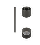 Oprawy sufitowe okrągłe - Nowodvorski FOURTY M  Spot Natynkowa Max moc 10W only LED GU10 R35 Szary 10887 - product 3
