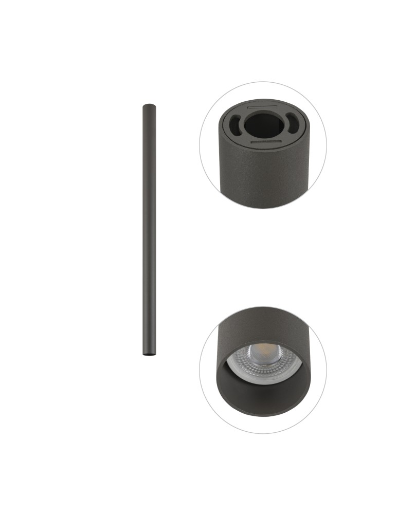 Nowodvorski FOURTY M  Spot Natynkowa Max moc 10W only LED GU10 R35 Szary 10887
