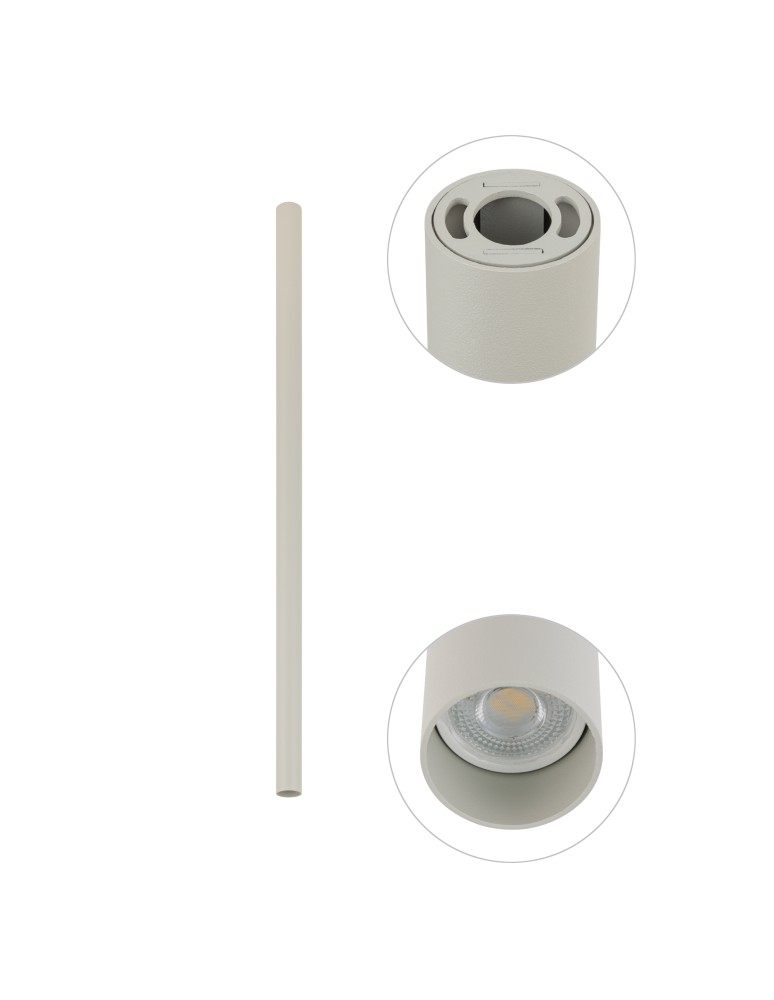 Nowodvorski FOURTY L  Spot Natynkowa Max moc 10W only LED GU10 R35 Szary 10895