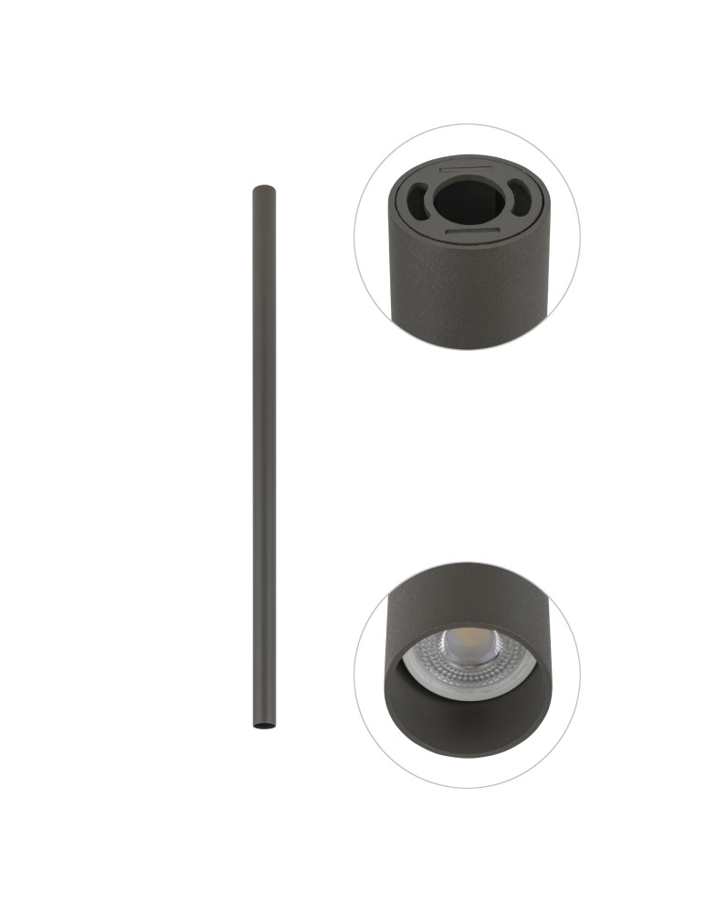 Nowodvorski FOURTY L  Spot Natynkowa Max moc 10W only LED GU10 R35 Szary 10896