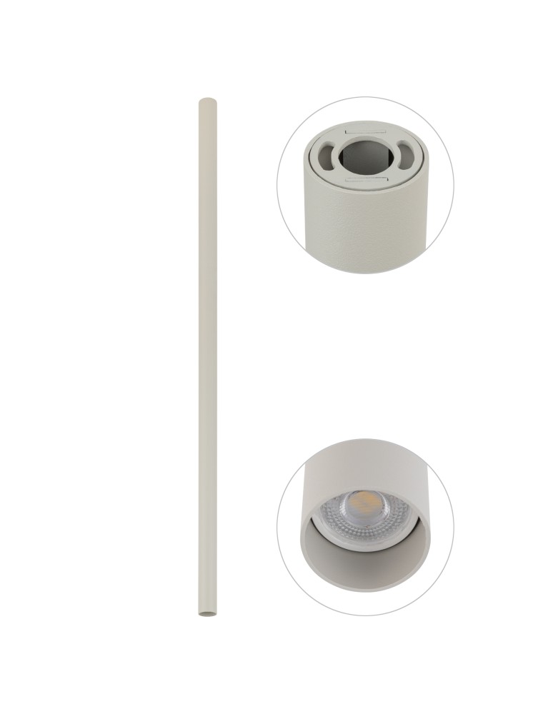 Nowodvorski FOURTY XL  Spot Natynkowa Max moc 10W only LED GU10 R35 Szary 10898