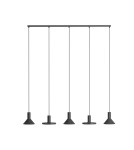 Lampy wiszące na listwie - Nowodvorski HERMANOS  Sufitowa Wisząca Max moc 10W only LED GU10 Czarny 10906 - product 1