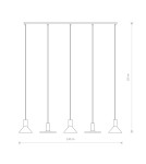 Lampy wiszące na listwie - Nowodvorski HERMANOS  Sufitowa Wisząca Max moc 10W only LED GU10 Czarny 10906 - product 2