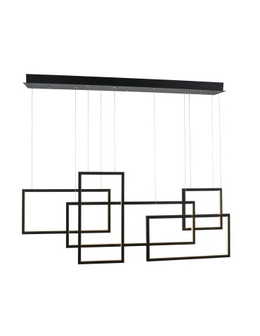 Azzardo QUADRATUS BLACK 1xLED Wisząca Czarny AZ2850