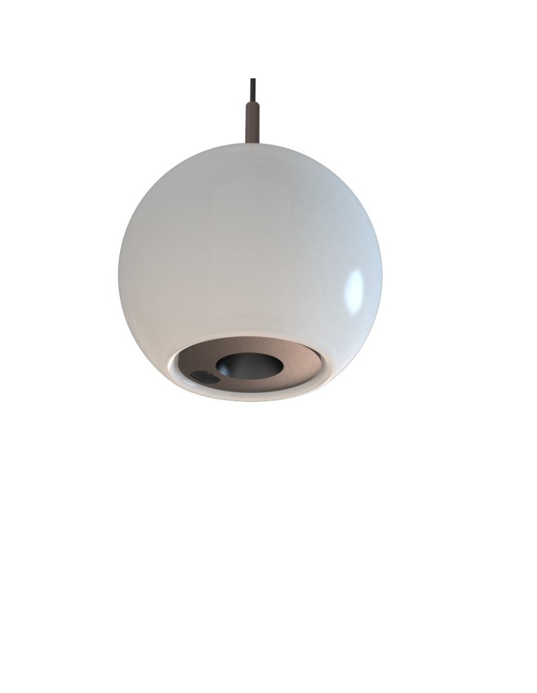 YASKR Lampa Wisząca Iliso 1xLED czarna PL0148 Białe Szkło, Czarny YASKR Lampa Wisząca Iliso 1xLED czarna PL0148 Białe Szkło, Czarny