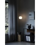 YASKR Lampa Wisząca Iliso 1xLED czarna PL0148 Białe Szkło, Czarny YASKR Lampa Wisząca Iliso 1xLED czarna PL0148 Białe Szkło, Czarny