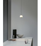 YASKR Lampa Wisząca Iliso 1xLED czarna PL0148 Białe Szkło, Czarny YASKR Lampa Wisząca Iliso 1xLED czarna PL0148 Białe Szkło, Czarny