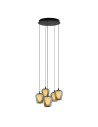 YASKR Lampa Wisząca Keso Round 5xLED czarna PL0142-5  Czarny