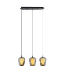 Lampy wiszące na listwie - YASKR Lampa Wisząca Keso 3xLED czarna PL0141-3  Czarny - product 1