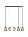 YASKR Lampa Wisząca Keso 5xLED czarna PL0141-5  Czarny