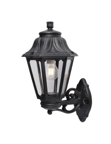 Fumagalli Zewnetrzna Latarnia naścienna Bisso-Anna - 1xE27 czarna (FMG-BISSO-ANNA-BLK)
