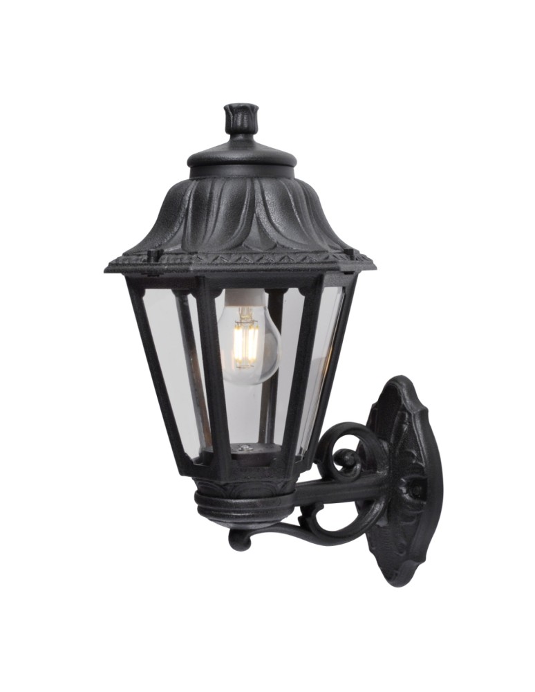 Fumagalli Zewnetrzna Latarnia naścienna Bisso-Anna - 1xE27 czarna (FMG-BISSO-ANNA-BLK)