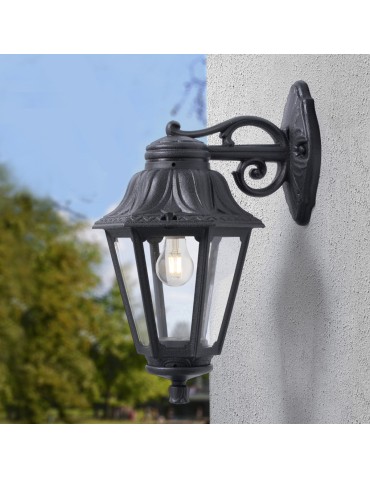 Fumagalli Zewnetrzna Latarnia naścienna Bisso-Anna - 1xE27 czarna (FMG-BISSO-ANNA-BLK) - produkt 2
