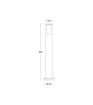 Lampy ogrodowe stojące - Fumagalli Zewnetrzna Słupek ogrodowy Carlo - 1xGU10 czarna (FMG-CARLO-BLK) - product 3