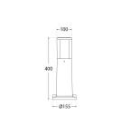 Lampy ogrodowe stojące - Fumagalli Zewnetrzna Słupek ogrodowy Carlo - 1xGU10 czarna (FMG-CARLO-MB-BLK) - product 3