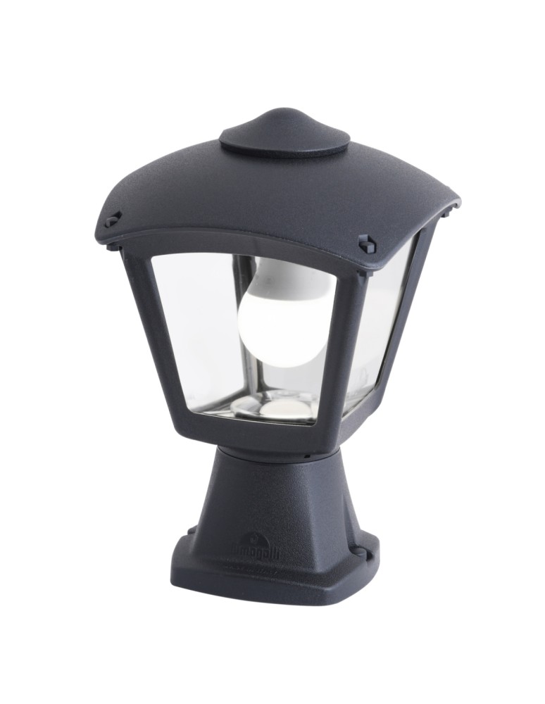 Fumagalli Zewnetrzna Latarnia cokołowa Disma - 1xE27 czarna (FMG-DISMA-ROBY-BLK)