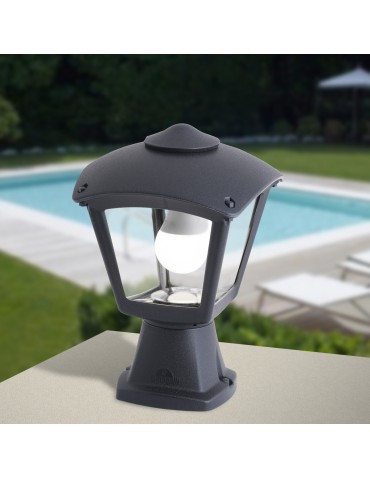 Fumagalli Zewnetrzna Latarnia cokołowa Disma - 1xE27 czarna (FMG-DISMA-ROBY-BLK) - produkt 2