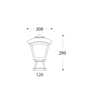 Lampy ogrodowe stojące - Fumagalli Zewnetrzna Latarnia cokołowa Disma - 1xE27 czarna (FMG-DISMA-ROBY-BLK) - product 3