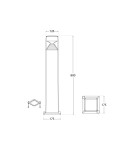 Lampy ogrodowe stojące - Fumagalli Zewnetrzna Słupek ogrodowy Ester - 1xGX53 czarna (FMG-ESTER-BLK) - product 3