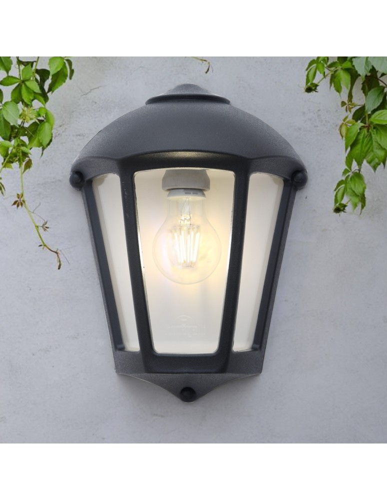 Kinkiety zewnętrzne - Fumagalli Zewnetrzna Latarnia naścienna Fabio - 1xE27 czarna (FMG-FABIO-BLK) - product kolory-swiatla.pl 2