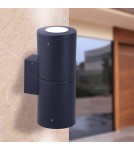Kinkiety zewnętrzne - Fumagalli Zewnetrzna Latarnia naścienna Franca - 2 źródła światłaxGU10 czarna (FMG-FRANCA90-2LT-BLK) - product 2