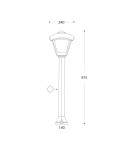 Lampy ogrodowe stojące - Fumagalli Zewnetrzna Latarnia ogrodowa Giaffa - 1xE27 czarna (FMG-GIAFFA-DARIO-BLK) - product 3