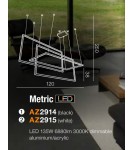 Lampy wiszące geometryczne - Azzardo METRIC BLACK 1xLED Wisząca Czarny AZ2914 - produkt 3