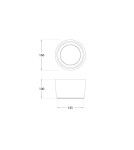 Lampy zewnętrzne sufitowe - Fumagalli Zewnetrzna Tuba Livia - 1xGX53 czarna (FMG-LIVIA160-BLK) - product 3