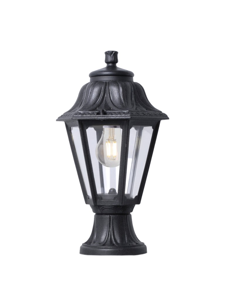 Fumagalli Zewnetrzna Latarnia cokołowa Mikrolot - 1xE27 czarna (FMG-MIKROLOT-ANNA-BLK)