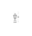 Lampy ogrodowe stojące - Fumagalli Zewnetrzna Latarnia cokołowa Mikrolot - 1xE27 czarna (FMG-MIKROLOT-ANNA-BLK) - product 3