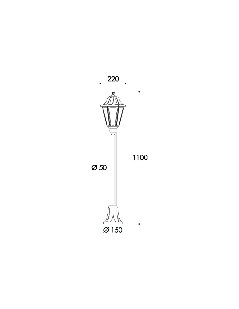 Fumagalli Zewnetrzna Latarnia ogrodowa Mizar - 1xE27 czarna (FMG-MIZAR-ANNA-BLK) Fumagalli Zewnetrzna Latarnia ogrodowa Mizar - 1xE27 czarna (FMG-MIZAR-ANNA-BLK)