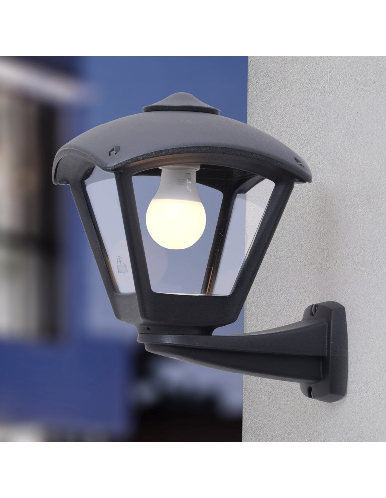 Kinkiety zewnętrzne - Fumagalli Zewnetrzna Latarnia naścienna Nardo - 1xE27 czarna (FMG-NARDO-DARIO-BLK) - product kolory-swiatla.pl 2