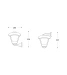 Kinkiety zewnętrzne - Fumagalli Zewnetrzna Latarnia naścienna Nardo - 1xE27 czarna (FMG-NARDO-DARIO-BLK) - product 3