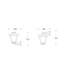 Kinkiety zewnętrzne - Fumagalli Zewnetrzna Latarnia naścienna Nardo - 1xE27 czarna (FMG-NARDO-ROBY-BLK) - product 3