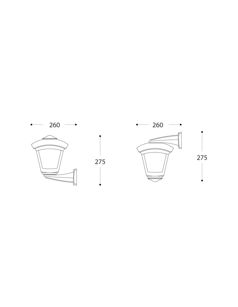 Kinkiety zewnętrzne - Fumagalli Zewnetrzna Latarnia naścienna Nardo - 1xE27 czarna (FMG-NARDO-ROBY-BLK) - product kolory-swiatla.pl 3
