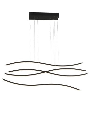 Azzardo WAVES BLACK 1xLED Wisząca Czarny AZ2912
