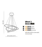 Lampy wiszące okręgi - Azzardo WHEEL 3 DIMM GOLD 3xLED Wisząca Złoty AZ2918 - produkt 3