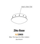 Podsufitki Przewody Oprawki - Azzardo ZIKO BASE 10 BLACK Baza Sufitowa Czarny AZ2905 - product 7