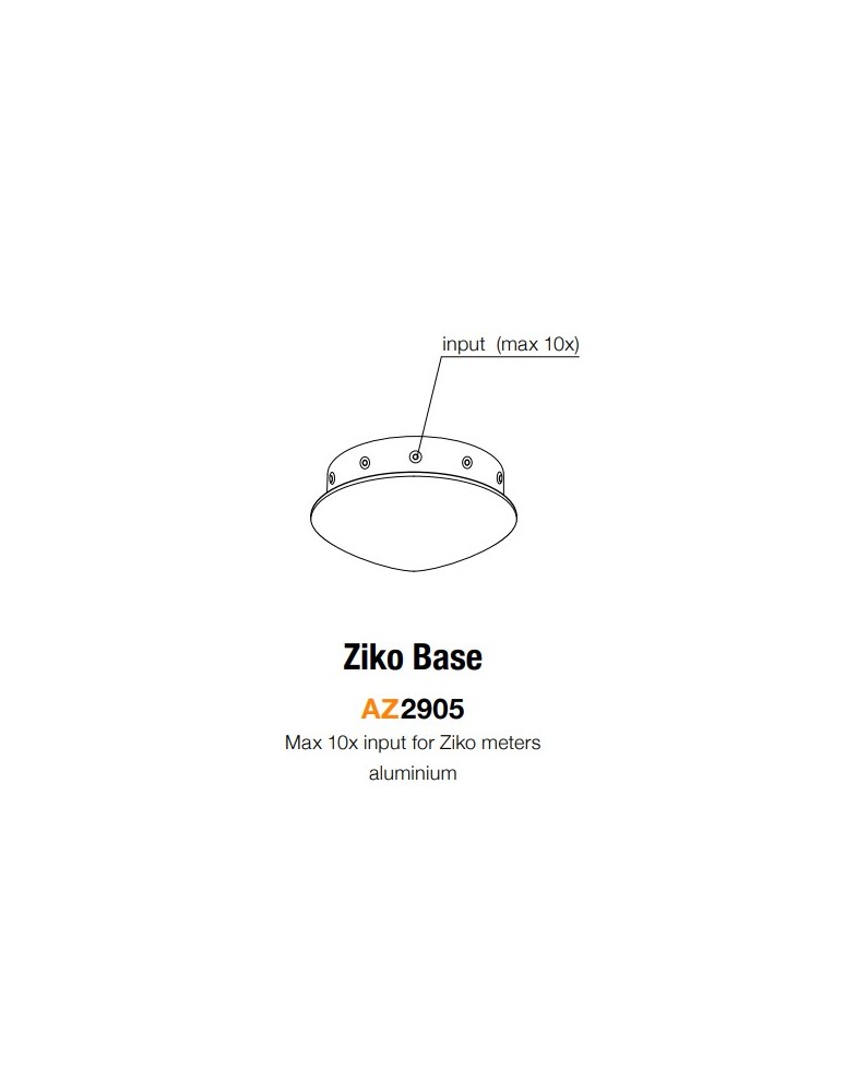 Azzardo ZIKO BASE 10 BLACK Baza Sufitowa Czarny AZ2905