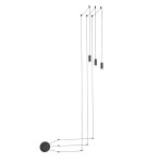 Lampy wiszące - Azzardo ZIKO G9 3 METERS BLACK 1xG9 Przewód z Oprawką bez Bazy Sufitowej Czarny AZ2679 - product 3