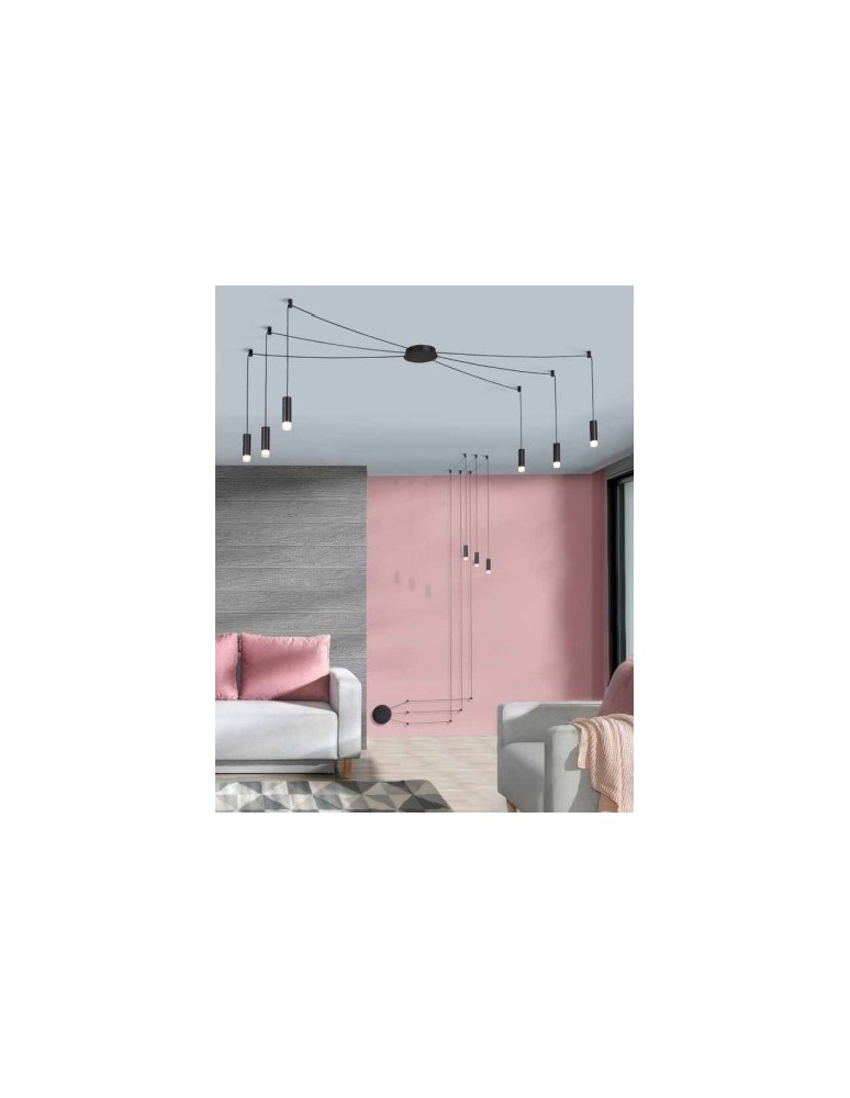 Azzardo ZIKO G9 3 METERS BLACK 1xG9 Przewód z Oprawką bez Bazy Sufitowej Czarny AZ2679