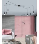 Lampy wiszące - Azzardo ZIKO G9 6 METERS BLACK 1xG9 Przewód z Oprawką bez Bazy Sufitowej Czarny AZ2680 - produkt 4