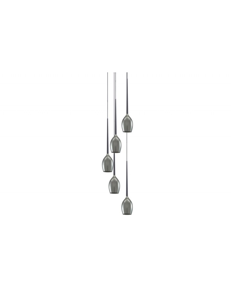 Lampy wiszące - Azzardo IZZA 5 SMOKY 5xE14 Wisząca Dymiony AZ2939 - produkt kolory-swiatla.pl 1