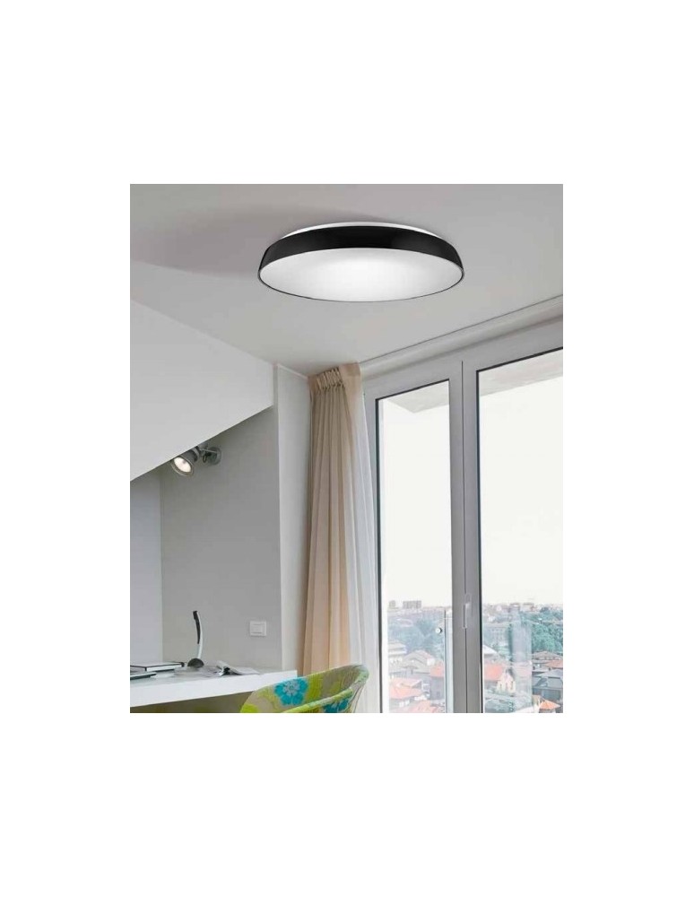 Plafony okrągłe - Azzardo CORTONA 41 4000K BLACK 1xLED Sufitowa Czarny AZ2736 - product kolory-swiatla.pl 2