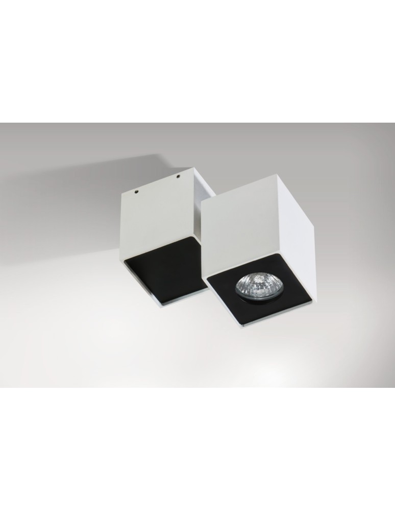 Reflektory sufitowe - Azzardo FLAVIO 1 WHITE/BLACK 1xGU10 Reflektor Sufitowy Biały/Czarny AZ0791 - produkt kolory-swiatla.pl 1