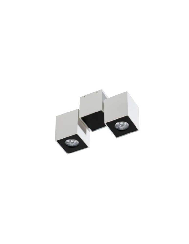 Lampy sufitowe reflektory - Azzardo FLAVIO 2 WHITE/BLACK 2xGU10 Reflektor Sufitowy Biały/Czarny AZ0792 - produkt kolory-swiatla.pl 1