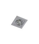 Lampy podtynkowe kwadratowe - Azzardo PACO 1 ALUMINIUM 1xGU10 Wpuszczana Aluminium AZ0795 - produkt 1