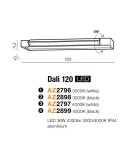 Kinkiety łazienkowe - Azzardo DALI 120 3000K BLACK 1xLED Ścienna Czarny IP44 AZ2898 - produkt 2