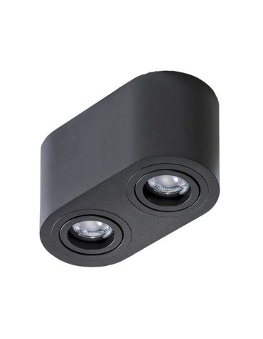 Azzardo BRANT 2 BLACK 2xGU10 Natynkowa Czarny AZ2821