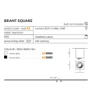 Oprawy sufitowe na wymienne źródło światła - Azzardo BRANT SQUARE BLACK 1xGU10 Natynkowa Czarny AZ2825 - product 2